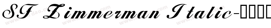 SF Zimmerman Italic字体转换